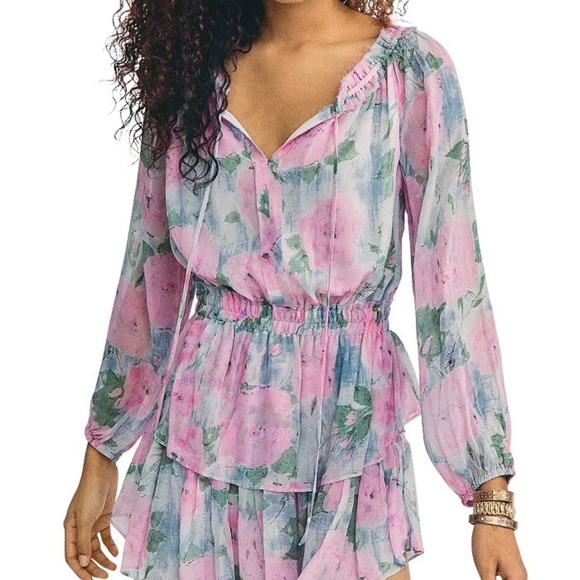 LoveShackFancy popover dress in blueberry frosting Size M - Picture 2 of 6